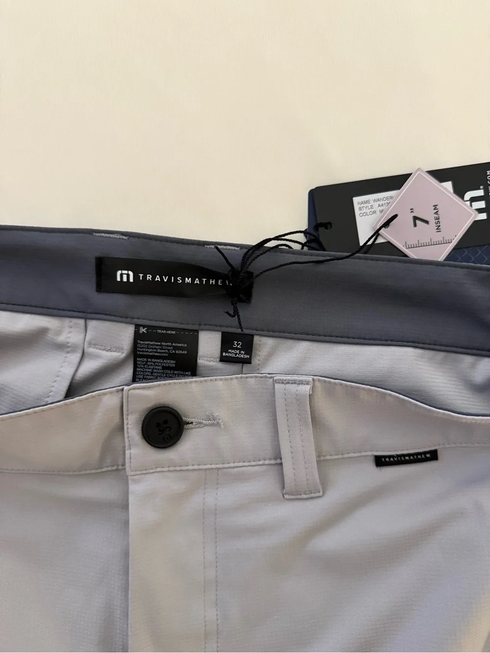 Travis Mathew Wanderlust Short 7” Size 32